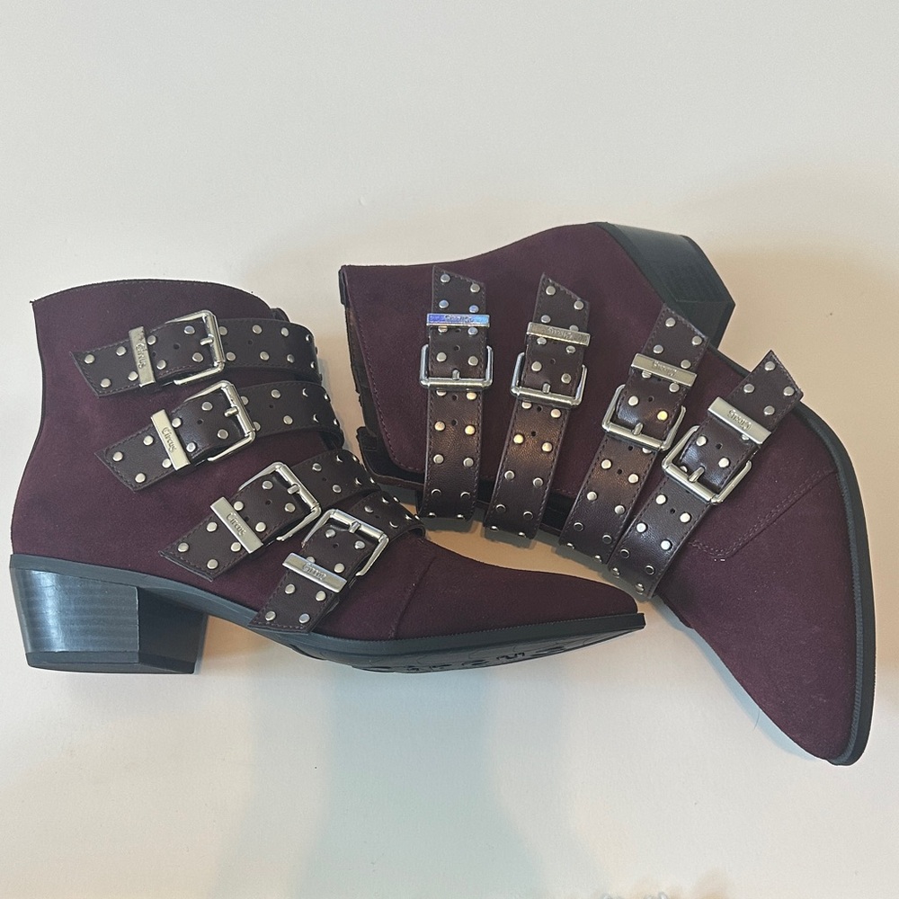 Women's Studded Buckle Ankle Boots - Plum by Circus & Sam Edelman Festival Comfy